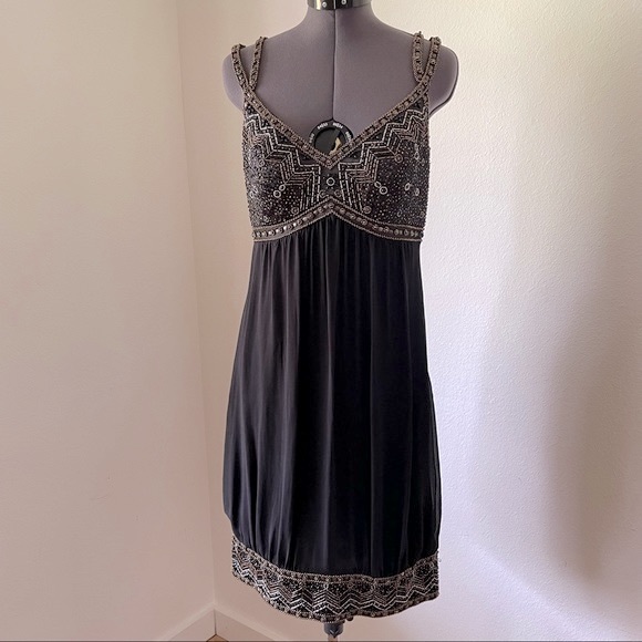 Sue Wong Nocturne Silk Beaded Cocktail Dress - Picture 2 of 15